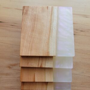 Cherry and epoxy coasters