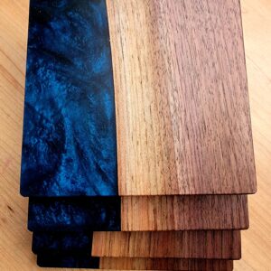 Black walnut and epoxy coasters