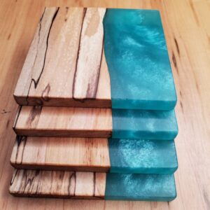 spalted maple live edge coasters