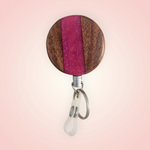 Black Walnut and Epoxy badge reel